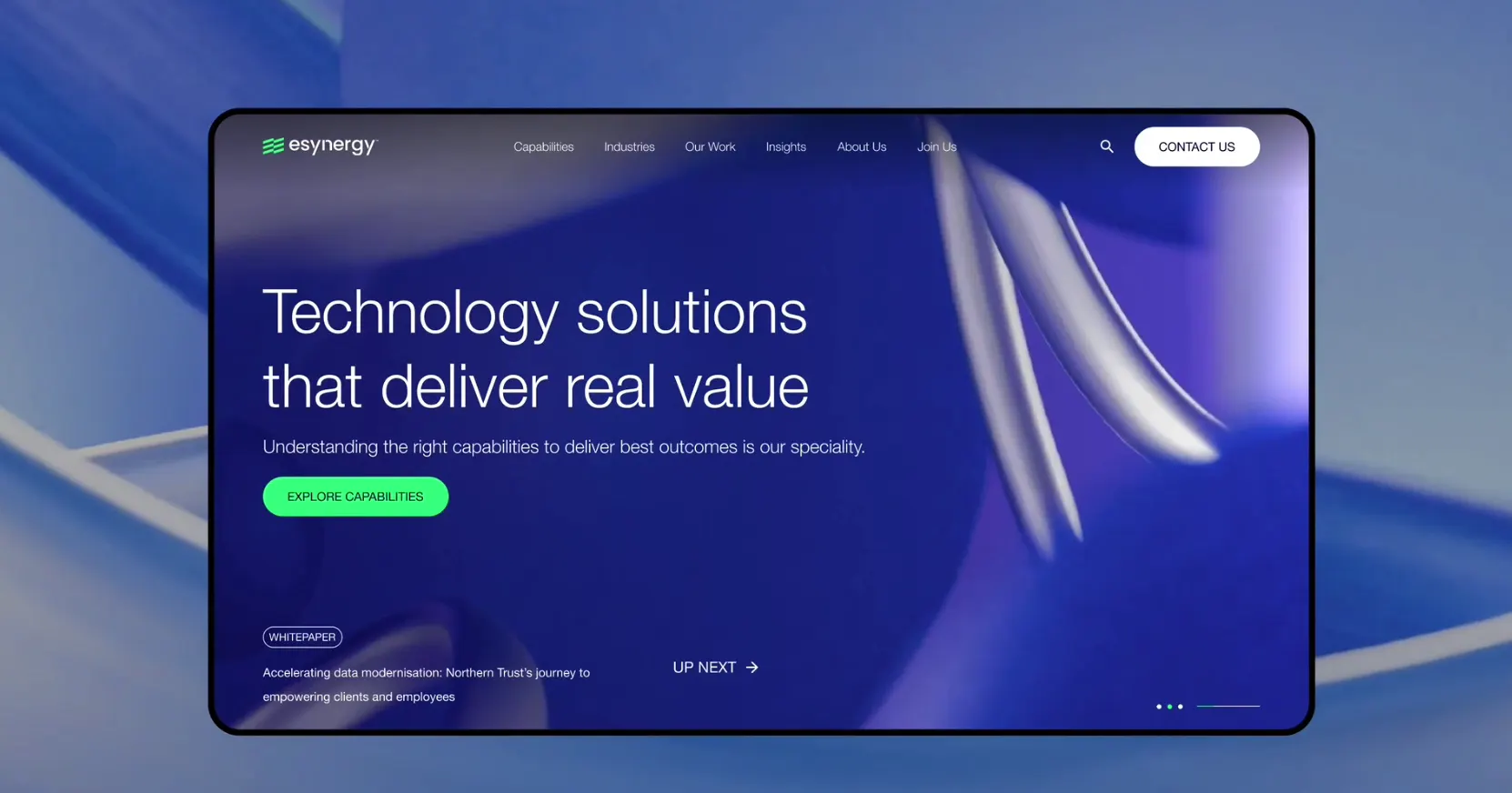 A recent build, shown in a browser window